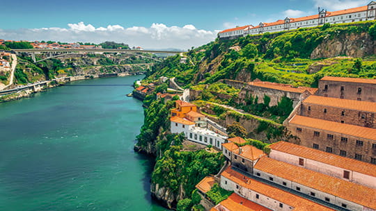 Vila Nova de Gaia on the Douro River, Portugal